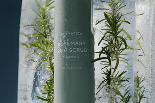 romatica rosemary salt scrub shampoo for scalp detox and cleansing